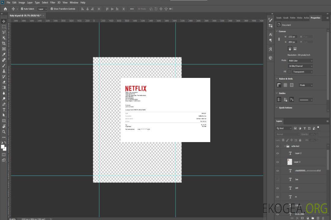 Modèle de facture Netflix aux États , Unis template